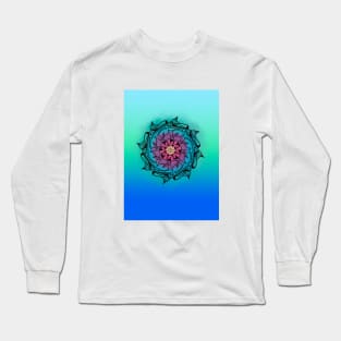 colorful gradient mandala Long Sleeve T-Shirt